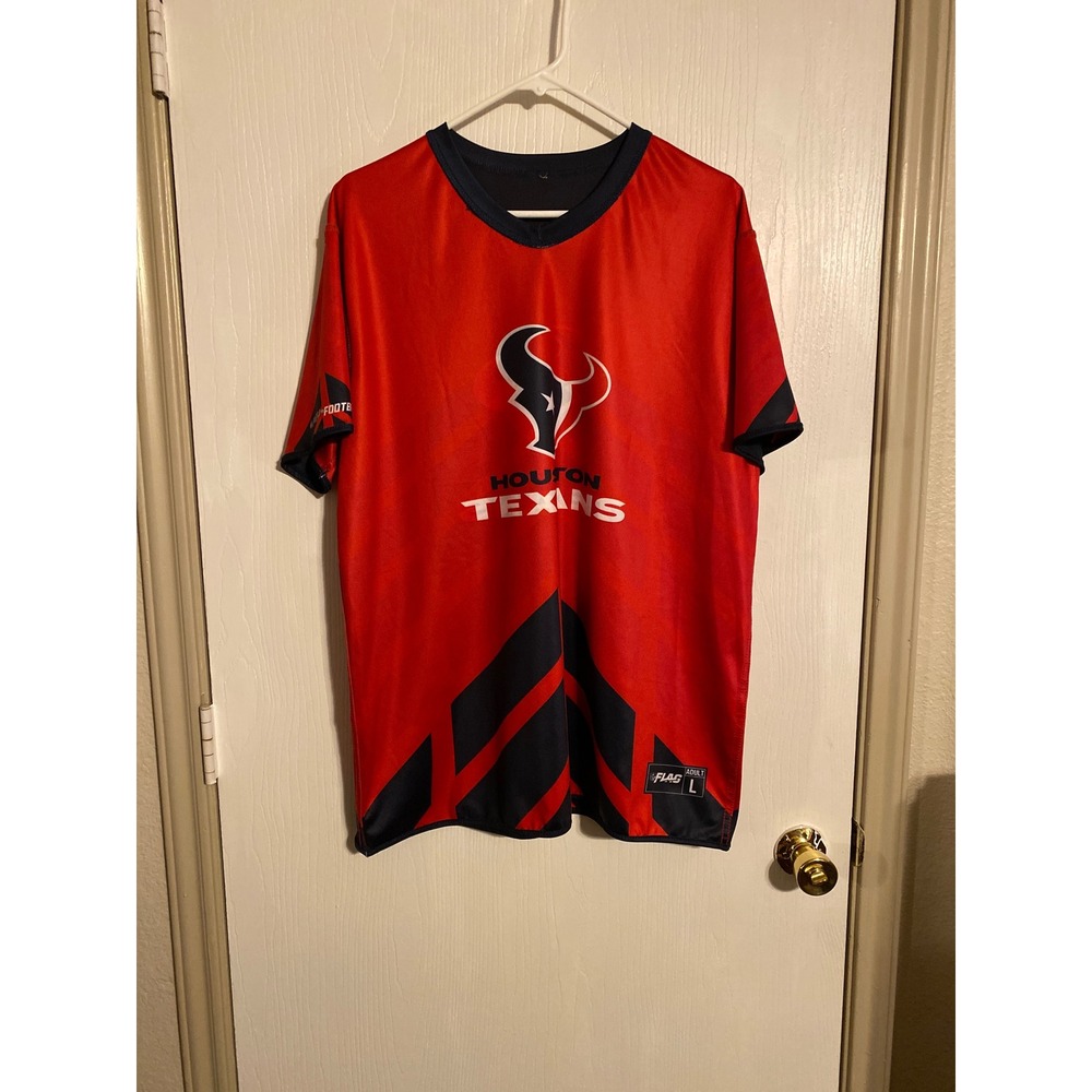 Houston Texans NFL FLAG Football Reversible Jersey Red Navy Blue Adult L
0662